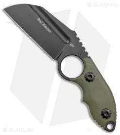 Andre De Villiers Box Butcher Fixed Blade Knife OD Green G-10 (3.75" Black)