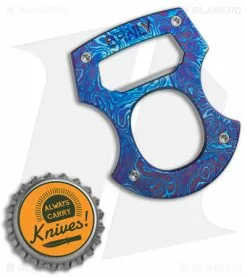 Burnley Knives BRNLY Baldy Contra Cypop Bottle Opener Timascus/Titanium Exclusive -Outlet Kitchen Knives Store BRNLY Baldy Contra Cypop Bottle Opener Timascus Ti Exclusive BHQ 174794 jr bottlecap
