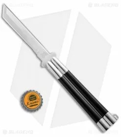 Bali-Song USA Jody Samson Tanto Butterfly Knife Black Micarta (4.1" Satin) #001 -Outlet Kitchen Knives Store Bali Song USA Jody Samson Tanto Butterfly Micarta Satin BHQ 72050 jr bottlecap