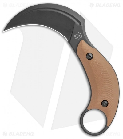Bastinelli Creations B.A.K. Karambit Fixed Blade Knife Coyote G-10 (3.25" Black) 1 Bastinelli Creations B.A.K. Karambit Fixed Blade Knife Coyote G-10 (3.25" Black)