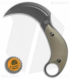 Bastinelli Creations B.A.K. Karambit Fixed Blade Knife OD Green (3.25" Black) 7 Bastinelli Creations B.A.K. Karambit Fixed Blade Knife OD Green (3.25" Black) -Outlet Kitchen Knives Store Bastinelli Creations B.A.K Fixed Blade 3D OD Green BHQ 115146 LS Bottlecap