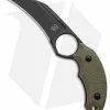 Bastinelli Creations HARPY Karambit Fixed Blade OD Green (3.25" Black SW)
