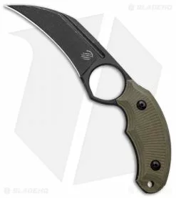 Bastinelli Creations HARPY Karambit Fixed Blade OD Green (3.25" Black SW)