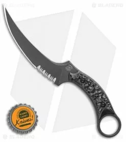 Bastinelli Creations Mako Fixed Blade Knife Bronze Two Saints (4.5" BSW Serr) 7 Bastinelli Creations Mako Fixed Blade Knife Bronze Two Saints (4.5" BSW Serr) -Outlet Kitchen Knives Store Bastinelli Creations Mako Serrated Bronze BHQ 117850 LS Bottlecap