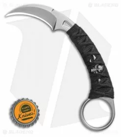 Bastinelli Creations Bastinelli PiKa Picoeur Karambit Fixed Blade Knife Wrapped W/ Menuki (1" SW) -Outlet Kitchen Knives Store Bastinelli Creations PiKa Karambit SW Menuki BHQ 115143 LS Bottlecap