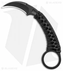 Bastinelli Creations Bastinelli PiKa Picoeur Karambit Fixed Blade Knife Wrapped (1" Black)