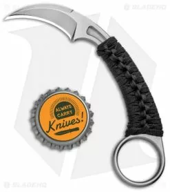 Bastinelli Creations Bastinelli PiKa Picoeur Karambit Fixed Blade Knife Wrapped (1" Stonewash) -Outlet Kitchen Knives Store Bastinelli PiKa Picoeur Karambit Wrapped SW BAS202W BHQ 101511 jr bottlecap