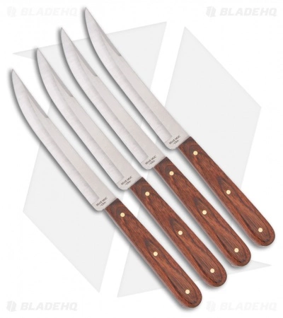Bear & Son 4-Piece 5" Steak Knife Set Rosewood - 2STKR 1 Bear & Son 4-Piece 5" Steak Knife Set Rosewood - 2STKR