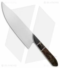 Begg Knives Mattia Borrani Chef's Knife Bowie Green Maple/Gold Recon (8")