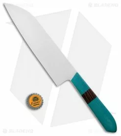 Mattia Borrani Teal Hanscarta Chef's 7" Santoku 5 Mattia Borrani Teal Hanscarta Chef's 7" Santoku -Outlet Kitchen Knives Store Begg Knives Mattia Borrani Chefs Teal Hanscarta Santoku BHQ 102982 jr bottlecap