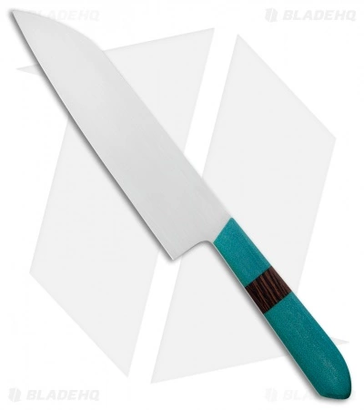 Mattia Borrani Teal Hanscarta Chef's 7" Santoku 1 Mattia Borrani Teal Hanscarta Chef's 7" Santoku