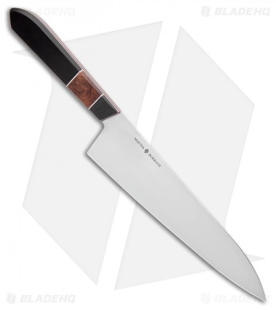 Mattia Borrani Gyuto Black Paper Micarta Burl/CF (8") 2 Mattia Borrani Gyuto Black Paper Micarta Burl/CF (8") - Image 2