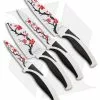Benchmark Cherry Blossom 4-Piece Kitchen Set Black/White Polymer