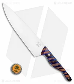 Blue Collar Blades Mule Chefs Knife 8" Burl/Resin/ Mosaic Pins (8.1" Satin) -Outlet Kitchen Knives Store Blue Collar Blades Mule Chefs Knife Burl Resin Satin BHQ 99463 ns bottlecap