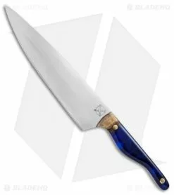 Blue Collar Blades Mule Chef Knife Hawaiian KoaWood/Blue Resin (8.1" Satin)