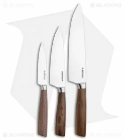 Boker Core 3-Piece Kitchen Knife Set Walnut Wood