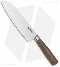 Boker Core 6.5" Santoku Fluted/Hollow Edge Kitchen Knife Walnut Wood