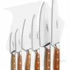 Boker Forge Wood 7-Piece Kitchen Knife Set Maple Wood W/ Wooden Block