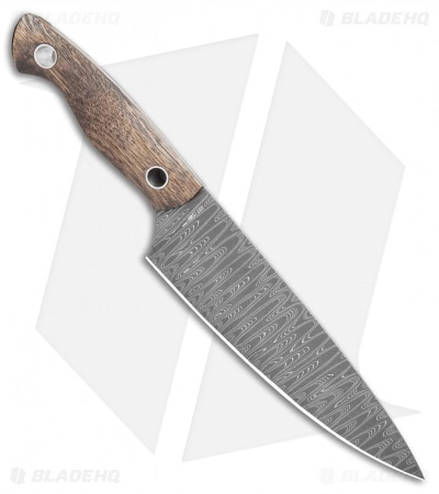 Boker Vox Saga 7.75" Damascus Chef's Kitchen Knife Castle Wood 2 Boker Vox Saga 7.75" Damascus Chef's Kitchen Knife Castle Wood - Image 2