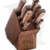 Case Cutlery Case Kitchen Block Set Walnut Wood (9-Piece) 10249