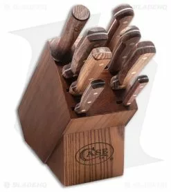 Case Cutlery Case Kitchen Block Set Walnut Wood (9-Piece) 10249
