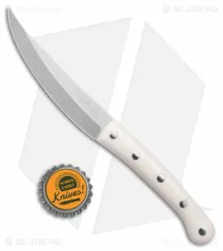 Condor Meatlove Outdoor Cooking Fixed Blade Knife White Micarta (4.6" Satin) -Outlet Kitchen Knives Store Condor Meatlove Outdoor Cooking Fixed Blade White Micarta Satin BHQ 140193 jr bottlecap