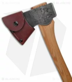 Conrad Blacksmithing 1.5lb Hatchet W/ Hickory Wood Handle - Natural Finish -Outlet Kitchen Knives Store Conrad Blacksmithing 1.5lb Hatchet Hickory Wood Handle Natural Finish BHQ 173707 jr sheath