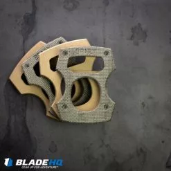 Burnley Knives BRNLY Contra Cypop Bottle Opener OD Canvas Micarta/Brass -Outlet Kitchen Knives Store Cypop