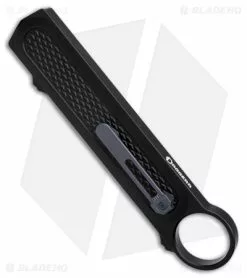 Daggerr Knives Mermaid Double Action OTF Knife Black (3.5" Satin VG10) -Outlet Kitchen Knives Store Dagger Koshei Slim Double Action OTF Knife Black 3in Satin D2 BHQ 178548 td side