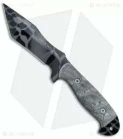 Dawson Knives Wraith Fixed Blade Knife Gray Micarta (5" Obsidian)