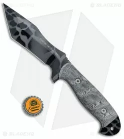 Dawson Knives Wraith Fixed Blade Knife Gray Micarta (5" Obsidian) -Outlet Kitchen Knives Store Dawson Knives Wraith Gray Micarta Obsidian BHQ 74779 jr bottlecap