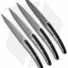 Deejo Geometry Art Steak Knives W/Black Paperstone Handles - Set Of 4