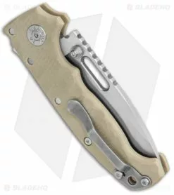 Demko Knives Custom AD20 Shark Lock Knife Tan G-10 (3.6" Satin) 6 Demko Knives Custom AD20 Shark Lock Knife Tan G-10 (3.6" Satin) -Outlet Kitchen Knives Store Demko Knives Custom AD 20 Shark Lock Tan G 10 Satin BHQ 134259 jr side