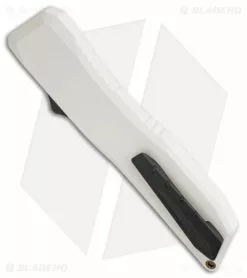 EOS Harpoon OTF Auto Dagger Knife White Stormtrooper Al/Ti (3.75" White/Satin) -Outlet Kitchen Knives Store EOS Harpoon OTF Auto Black White Stormtrooper White BHQ 169132 jr side