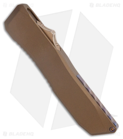 EOS Harpoon OTF Automatic Knife Tanto Bronze Alum/Flame (3.75" Stonewash) 2 EOS Harpoon OTF Automatic Knife Tanto Bronze Alum/Flame (3.75" Stonewash) - Image 2