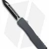 EOS Harpoon OTF Automatic Knife Tanto Gunmetal Alum/Black (3.75" Two-Tone)