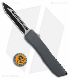 EOS Harpoon OTF Automatic Knife Tanto Gunmetal Alum/Black (3.75" Two-Tone) -Outlet Kitchen Knives Store EOS Harpoon OTF Auto Tanto Gunmetal Aluminum Black Black BHQ 176933 jr bottlecap