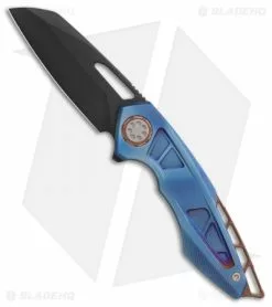 Elite Outfitting Solutions Inc. EOS Neptune Flipper Knife Blue Ti W/ Copper (3.1 Black DLC)