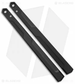 Flytanium V1.5 Channel Aluminum Handles For Kershaw Lucha Balisong - Black