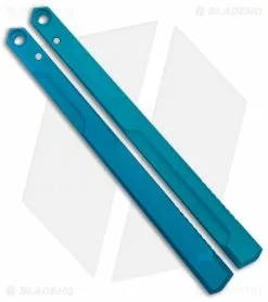 Flytanium V1.5 Channel Aluminum Handles For Kershaw Lucha Balisong - Blue
