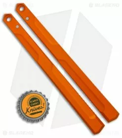 Flytanium V1.5 Channel Aluminum Handles For Kershaw Lucha Balisong - Orange -Outlet Kitchen Knives Store Flytanium Channel Aluminum Handle Kit Kershaw Lucha Balisong ORANGE BHQ 119224 jr bottlecap