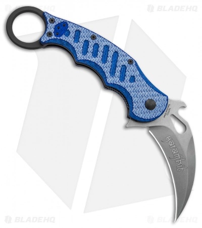Fox Knives Fox Karambit Folding Knife Blue Twill G-10 (3" SW) 479BLTSW 2 Fox Knives Fox Karambit Folding Knife Blue Twill G-10 (3" SW) 479BLTSW - Image 2