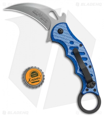 Fox Knives Fox Karambit Folding Knife Blue Twill G-10 (3" SW) 479BLTSW 5 Fox Knives Fox Karambit Folding Knife Blue Twill G-10 (3" SW) 479BLTSW - Image 5