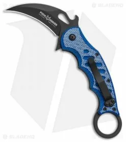 Fox Knives Fox Karambit Folding Knife Blue Twill G-10 (3" Black) 479BLT