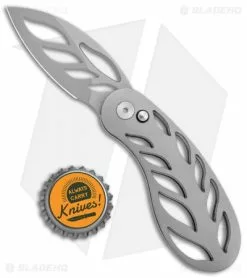 Grainger Mckoy's Hand-Cut Knife Automatic Titanium (3.5" Bead Blast) -Outlet Kitchen Knives Store Grainger Mckoys Auto Hand Cut Knife Ti BHQ 134851 jr bottlecap