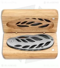 Grainger Mckoy's Hand-Cut Knife Detent Slip Joint Titanium (3.5" Bead Blast) -Outlet Kitchen Knives Store Grainger Mckoys Hand Cut Knife BHQ 134798 jr box open