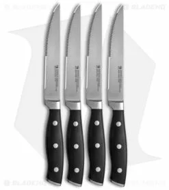 Zwilling J.A. Henckels Henckels Forged Accent 4-Piece Steak Knife Set Black Polymer