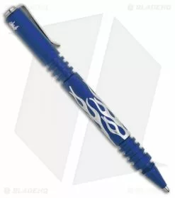 Hinderer Knives Aluminum Investigator Pen Flames (Matte Blue) 6 Hinderer Knives Aluminum Investigator Pen Flames (Matte Blue) -Outlet Kitchen Knives Store Hinderer Knives Aluminum Investigator Pen Flames SW Matte Blue BHQ 136381 jr open2