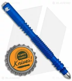 Hinderer Knives Aluminum Spiral Investigator Pen (Matte Blue) -Outlet Kitchen Knives Store Hinderer Knives Aluminum Spiral Investigator Pen Matte Blue BHQ 90370 jr bottlecap