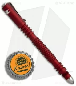 Hinderer Knives Aluminum Spiral Investigator Pen (Matte Red) -Outlet Kitchen Knives Store Hinderer Knives Aluminum Spiral Investigator Pen Matte Red BHQ 90369 er bottlecap